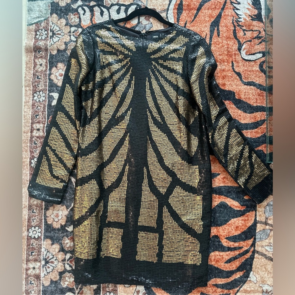 ASOS Black and Gold Sequin Top